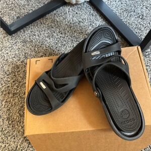 Crocs Black Slide Patricia Sandals
